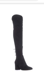 Over the knee suede boots